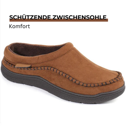 🔥🚀 Heißer Verkauf! Begrenzter Vorrat! 🌟👟💥Herren Rutschfeste, Warme Plüsch-Slip-On-Loafer mit Breiter Zehenbox